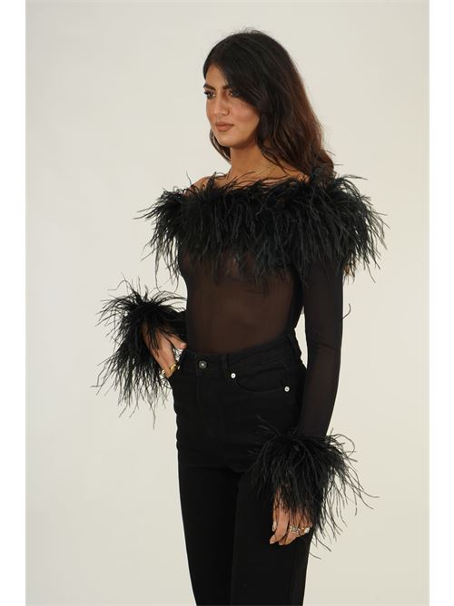 Body Galethia con piume Twenty Fourhaitch | GALETHIANERO